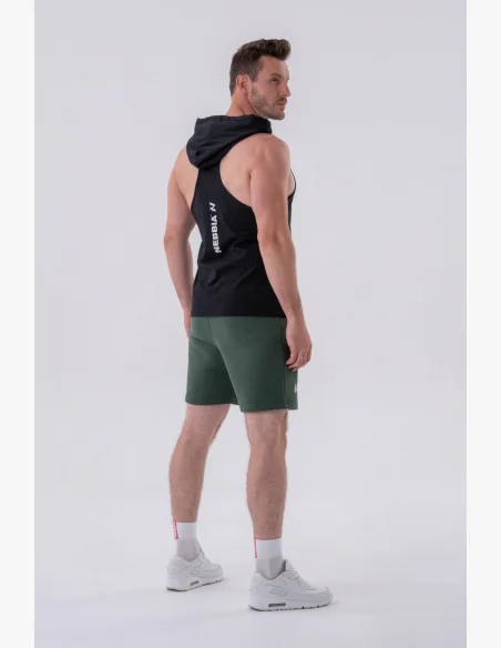 NEBBIA • NEBBIA Fitness tílko s kapucí černé • Nebshop.cz