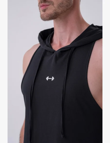 NEBBIA • NEBBIA Fitness tílko s kapucí černé • Nebshop.cz