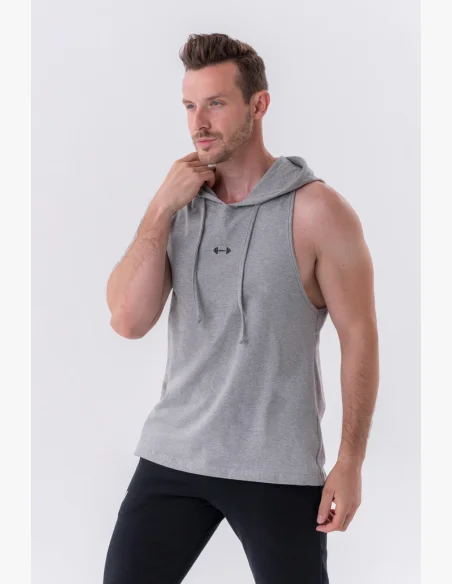 NEBBIA • NEBBIA Fitness tílko s kapucí šedé • Nebshop.cz
