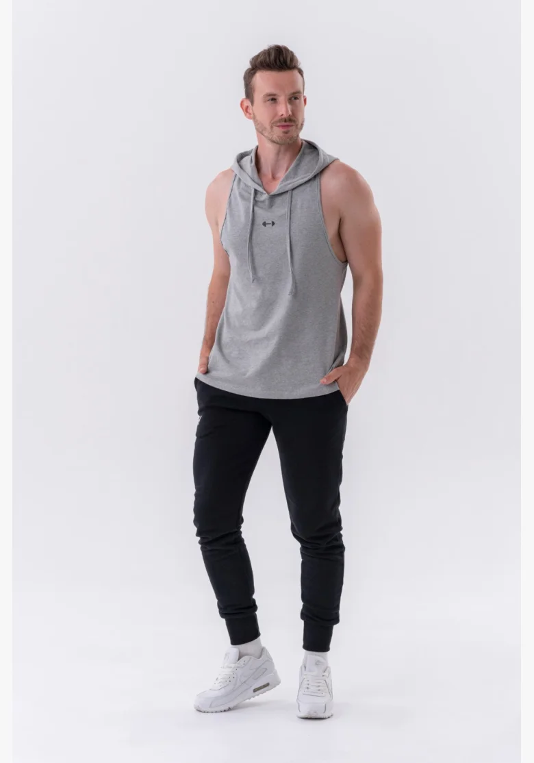 NEBBIA • NEBBIA Fitness tílko s kapucí šedé • Nebshop.cz