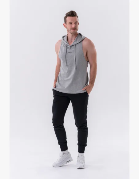 NEBBIA • NEBBIA Fitness tílko s kapucí šedé • Nebshop.cz
