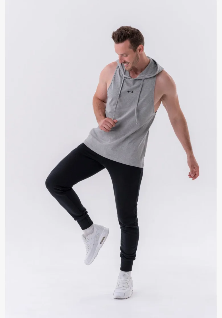 NEBBIA • NEBBIA Fitness tílko s kapucí šedé • Nebshop.cz