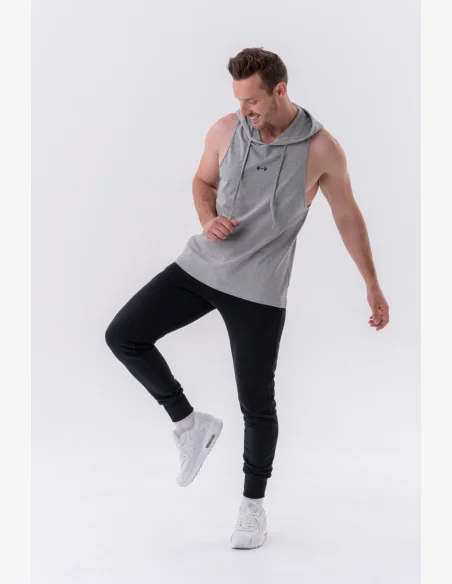 NEBBIA • NEBBIA Fitness tílko s kapucí šedé • Nebshop.cz