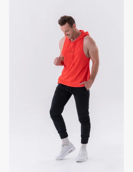 NEBBIA • NEBBIA Fitness tílko s kapucí červené • Nebshop.cz