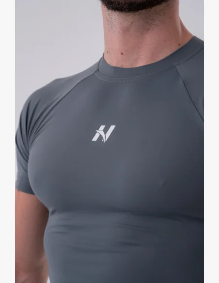 NEBBIA • NEBBIA Funkční Slim-fit tričko šedé • Nebshop.cz