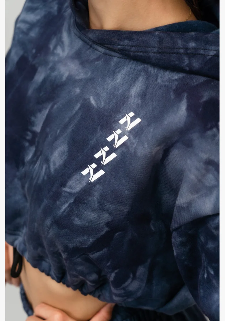NEBBIA • NEBBIA Re-fresh dámská crop mikina s kapucí modrá • Nebshop.cz