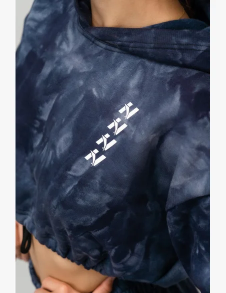 NEBBIA • NEBBIA Re-fresh dámská crop mikina s kapucí modrá • Nebshop.cz