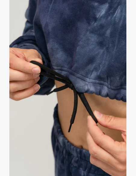 NEBBIA • NEBBIA Re-fresh dámská crop mikina s kapucí modrá • Nebshop.cz