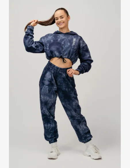 NEBBIA • NEBBIA Re-fresh dámská crop mikina s kapucí modrá • Nebshop.cz