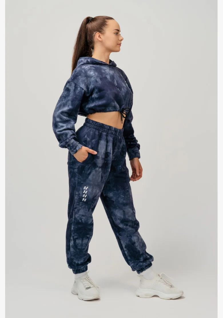 NEBBIA • NEBBIA Re-fresh dámská crop mikina s kapucí modrá • Nebshop.cz