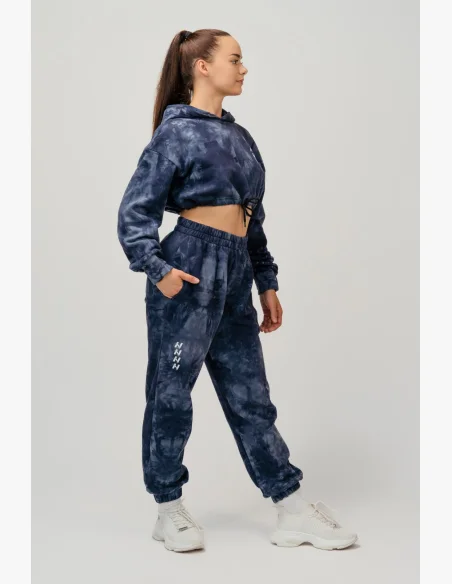 NEBBIA • NEBBIA Re-fresh dámská crop mikina s kapucí modrá • Nebshop.cz