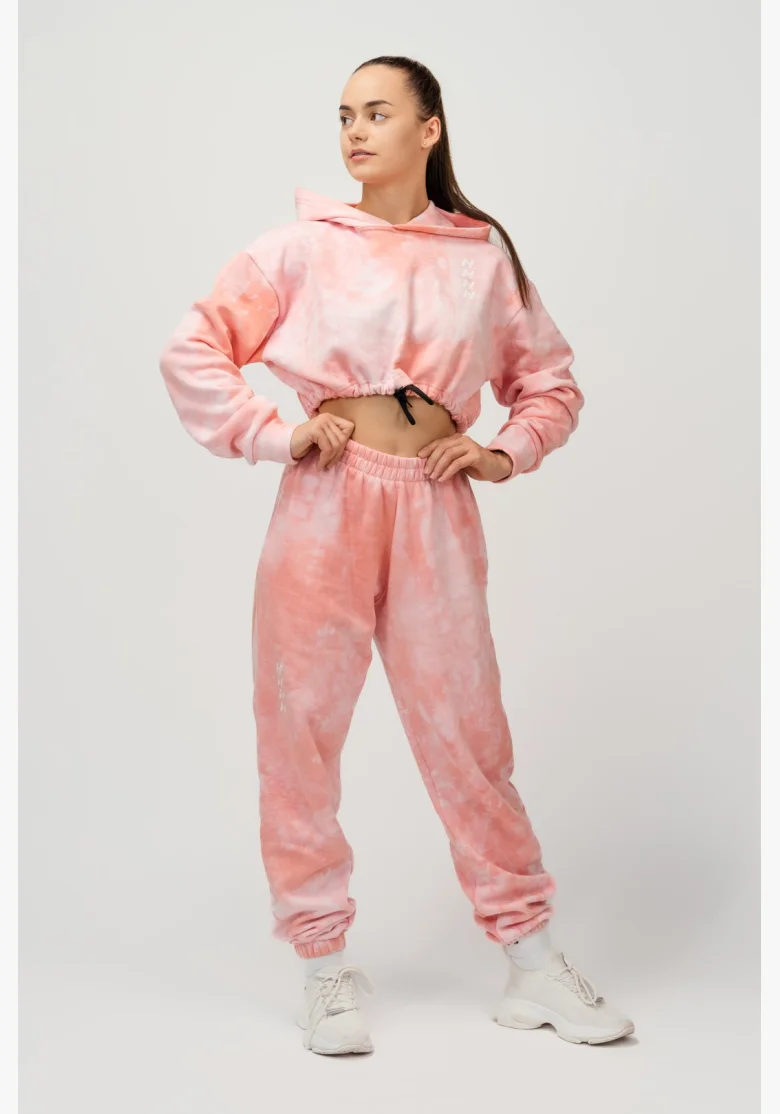 NEBBIA • NEBBIA Re-fresh dámská crop mikina s kapucí růžová • Nebshop.cz