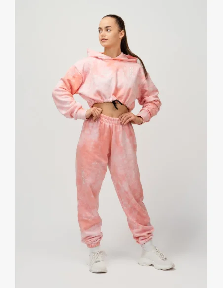 NEBBIA • NEBBIA Re-fresh dámská crop mikina s kapucí růžová • Nebshop.cz