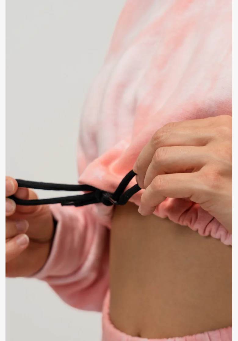 NEBBIA • NEBBIA Re-fresh dámská crop mikina s kapucí růžová • Nebshop.cz