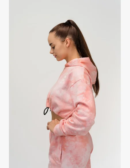 NEBBIA • NEBBIA Re-fresh dámská crop mikina s kapucí růžová • Nebshop.cz