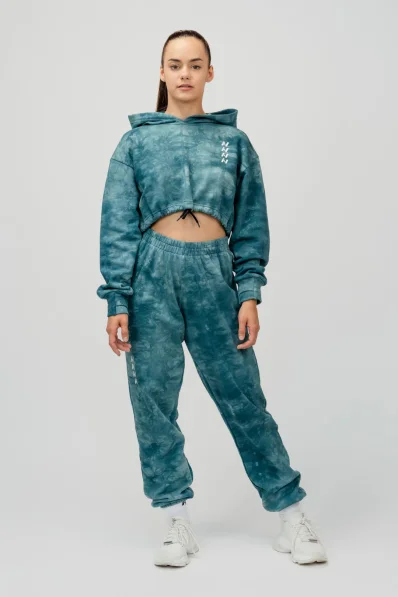 NEBBIA • NEBBIA Re-fresh dámská crop mikina s kapucí zelená • Nebshop.cz 2