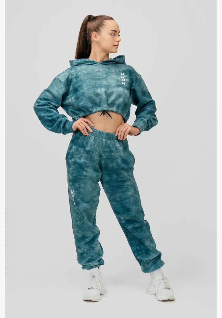 NEBBIA • NEBBIA Re-fresh dámská crop mikina s kapucí zelená • Nebshop.cz