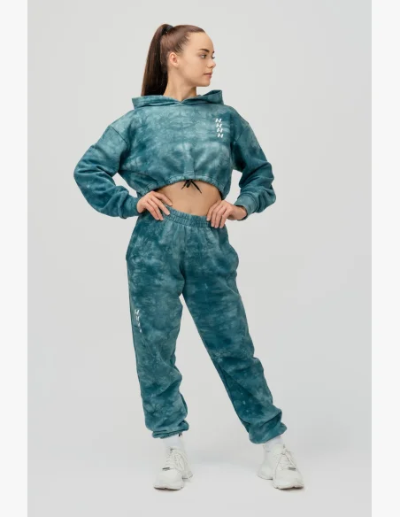 NEBBIA • NEBBIA Re-fresh dámská crop mikina s kapucí zelená • Nebshop.cz