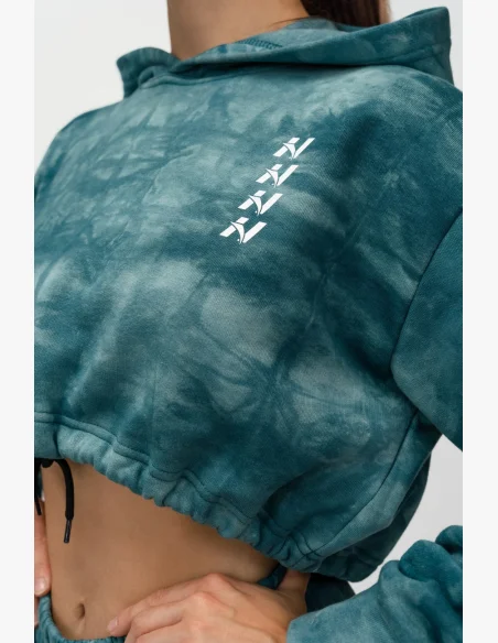 NEBBIA • NEBBIA Re-fresh dámská crop mikina s kapucí zelená • Nebshop.cz