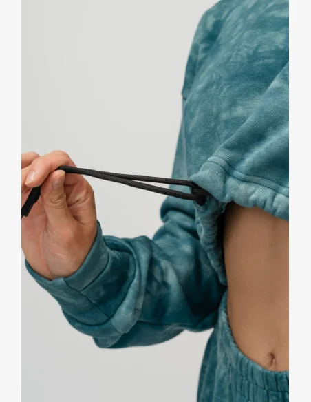 NEBBIA • NEBBIA Re-fresh dámská crop mikina s kapucí zelená • Nebshop.cz