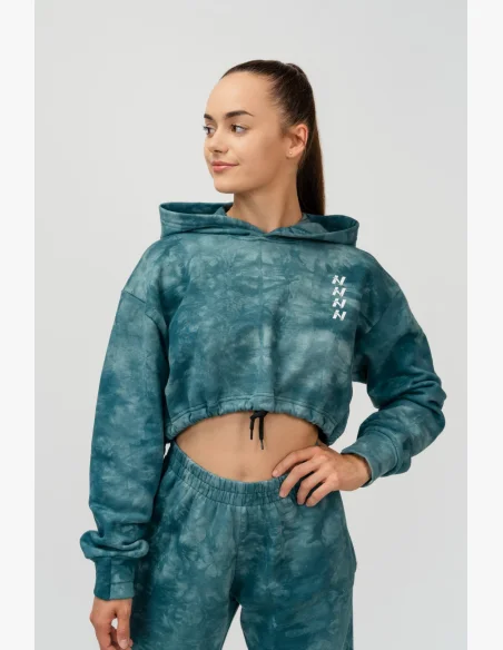 NEBBIA • NEBBIA Re-fresh dámská crop mikina s kapucí zelená • Nebshop.cz