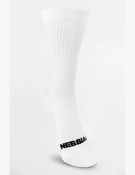 NEBBIA • NEBBIA "STEP UP" vysoké sneaker ponožky bílé • Nebshop.cz