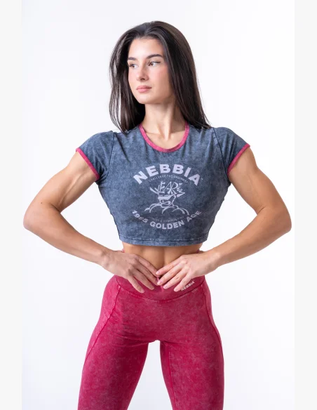 NEBBIA • NEBBIA Washed crop top GOLDEN AGE • Nebshop.cz