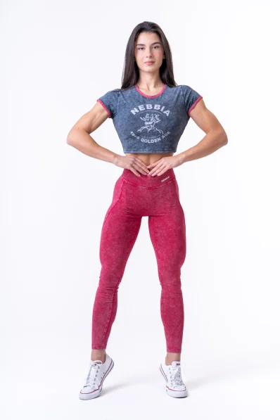 NEBBIA • NEBBIA Washed legíny s vysokým pasem LEGACY • Nebshop.cz
