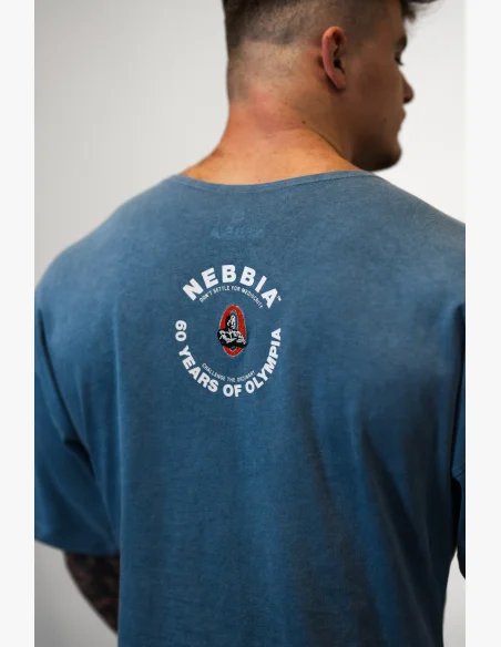 NEBBIA • NEBBIA Washed bavlnený rag top GOLDEN AGE modré • Nebshop.cz