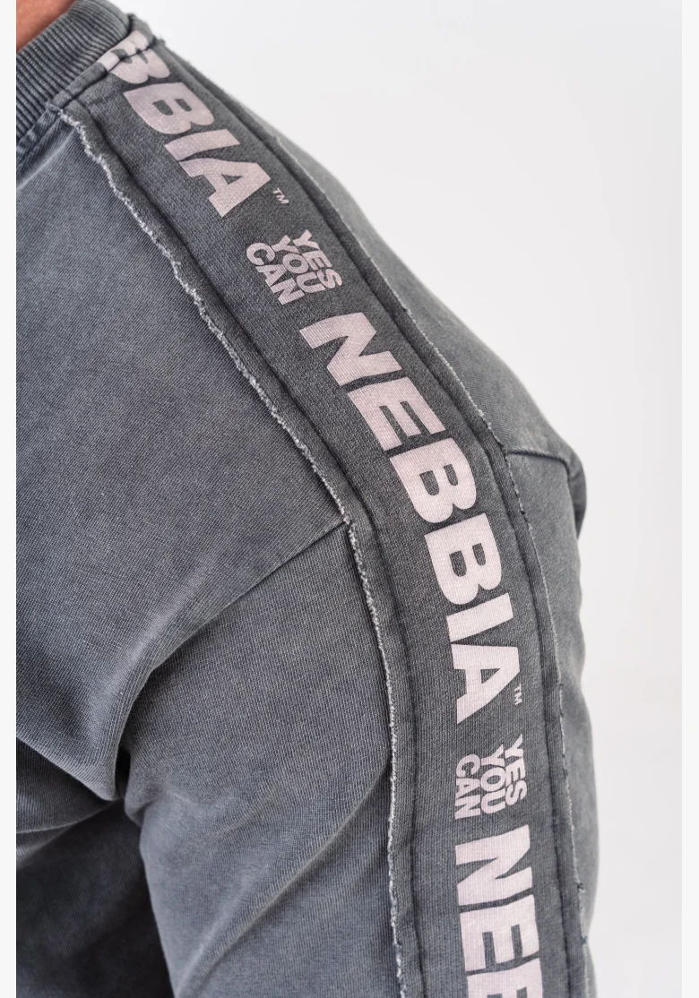 NEBBIA • NEBBIA Washed oversized tričko GOLDEN AGE černé • Nebshop.cz