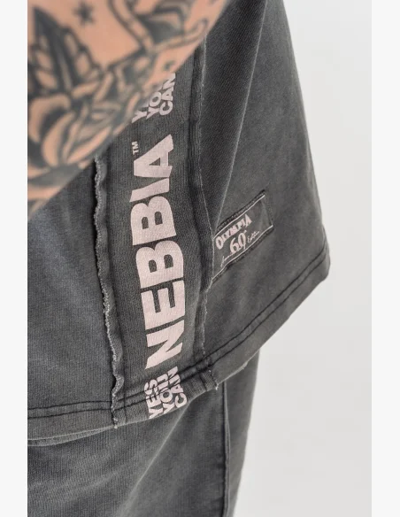 NEBBIA • NEBBIA Washed muscle back stringer GOLDEN AGE černé • Nebshop.cz