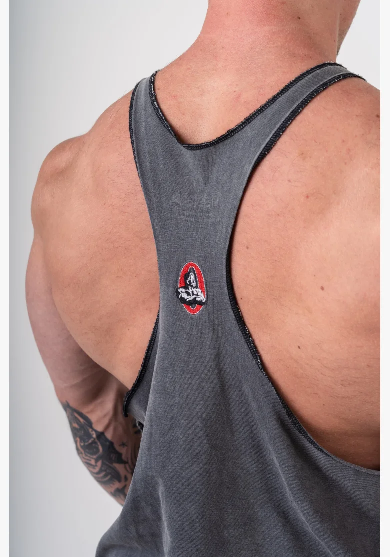 NEBBIA • NEBBIA Washed muscle back stringer GOLDEN AGE černé • Nebshop.cz