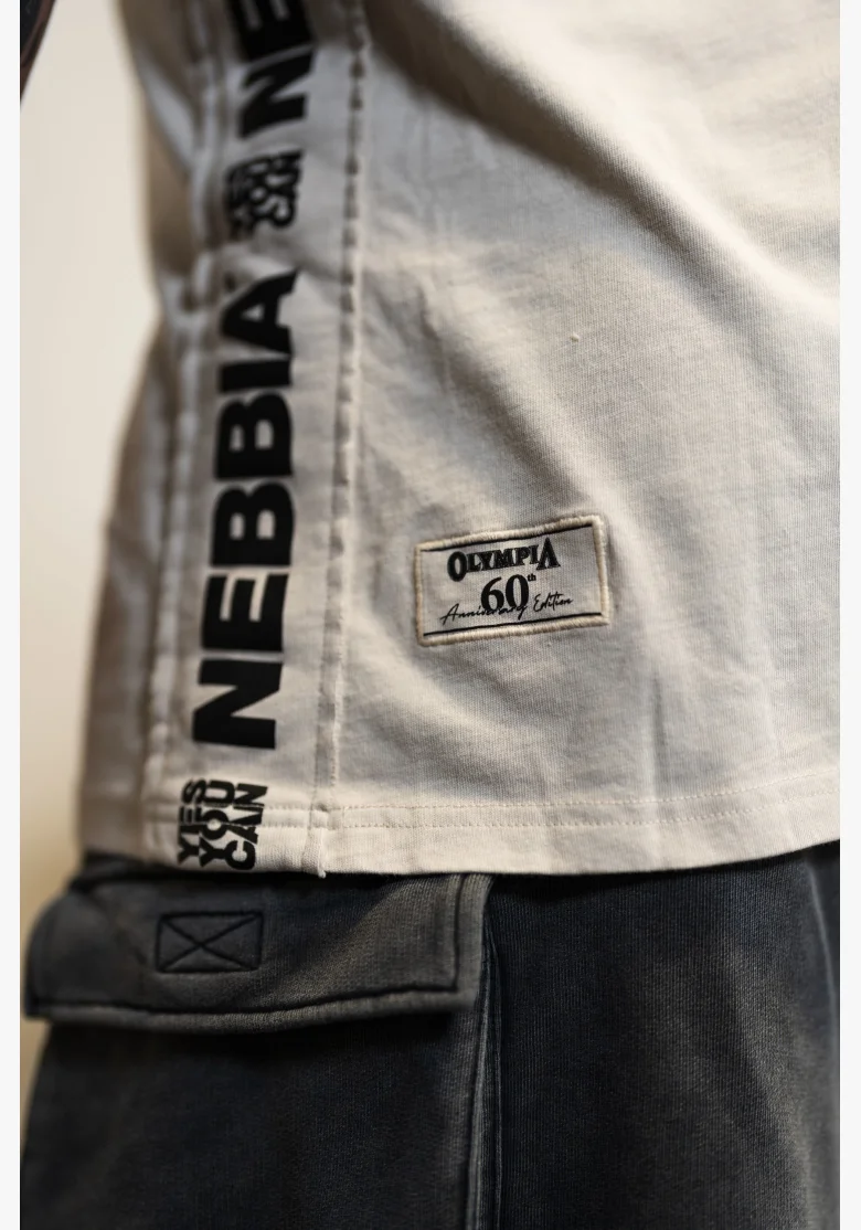 NEBBIA • NEBBIA Washed muscle back stringer GOLDEN AGE šedé • Nebshop.cz