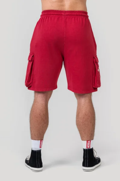 NEBBIA • NEBBIA Washed volné cargo šortky LEGACY červené • Nebshop.cz 2