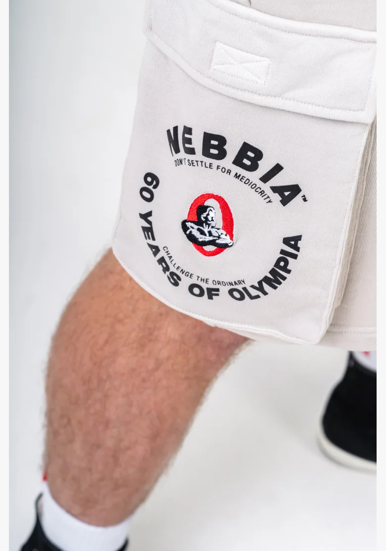 NEBBIA • NEBBIA Washed volné cargo šortky LEGACY šedé • Nebshop.cz