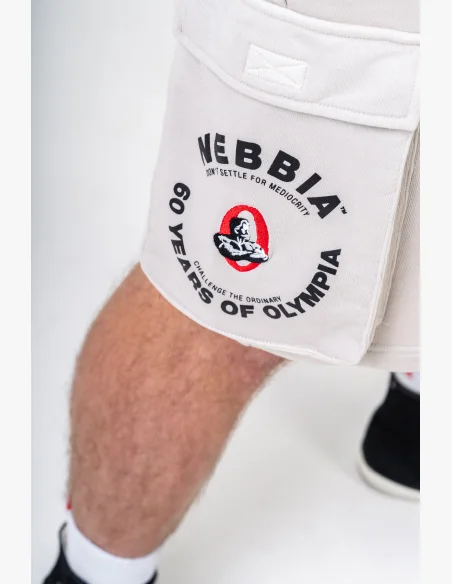 NEBBIA • NEBBIA Washed volné cargo šortky LEGACY šedé • Nebshop.cz