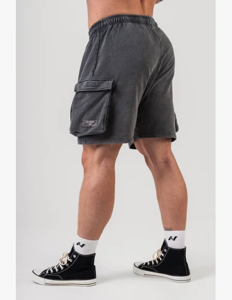 NEBBIA • NEBBIA Washed volné cargo šortky LEGACY šedé • Nebshop.cz