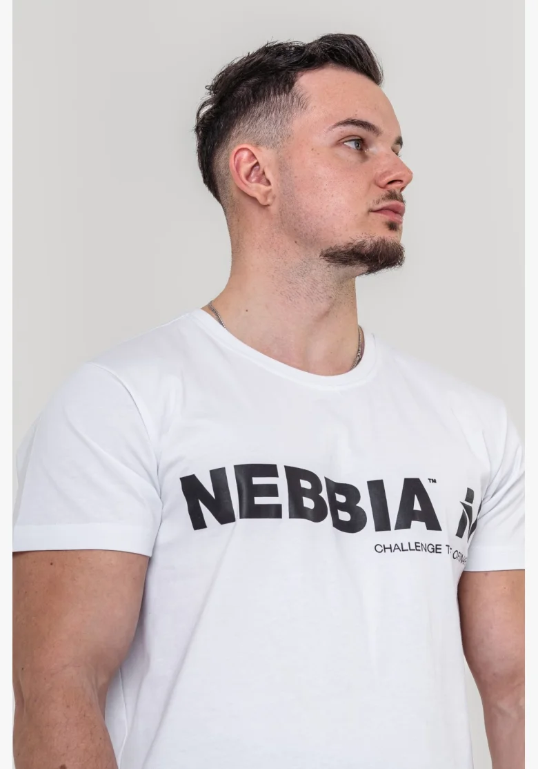 NEBBIA • NEBBIA GYM ESSENTIALS tričko bílé • Nebshop.cz