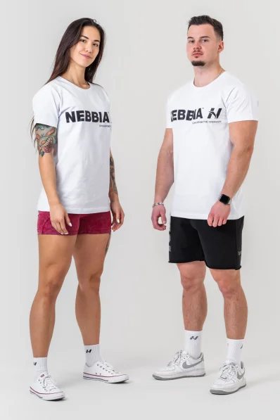 NEBBIA • NEBBIA GYM ESSENTIALS tričko bílé • Nebshop.cz