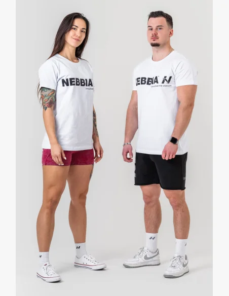NEBBIA • NEBBIA GYM ESSENTIALS tričko bílé • Nebshop.cz