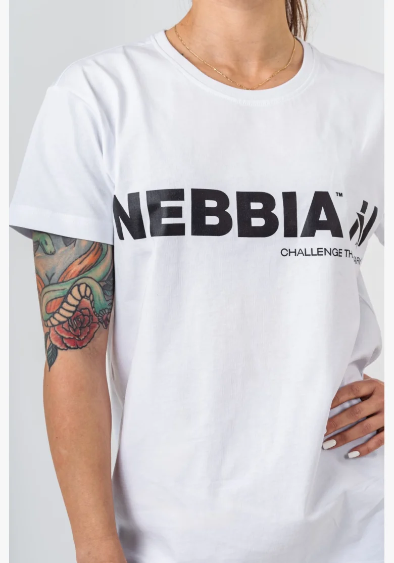 NEBBIA • NEBBIA GYM ESSENTIALS tričko bílé • Nebshop.cz