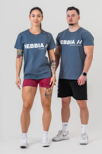 NEBBIA • NEBBIA GYM ESSENTIALS tričko šedé • Nebshop.cz