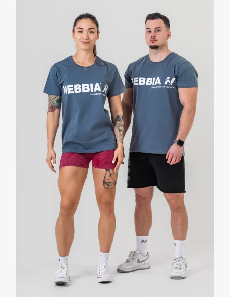 NEBBIA • NEBBIA GYM ESSENTIALS tričko šedé • Nebshop.cz