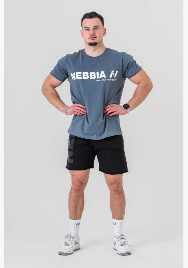 NEBBIA • NEBBIA GYM ESSENTIALS tričko šedé • Nebshop.cz