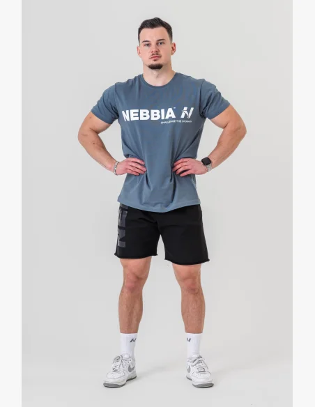 NEBBIA • NEBBIA GYM ESSENTIALS tričko šedé • Nebshop.cz