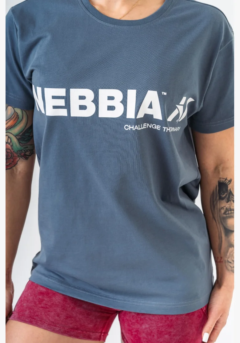 NEBBIA • NEBBIA GYM ESSENTIALS tričko šedé • Nebshop.cz