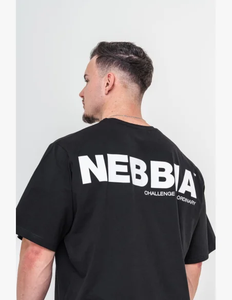 NEBBIA • NEBBIA GYM ESSENTIALS Oversized tričko černé • Nebshop.cz