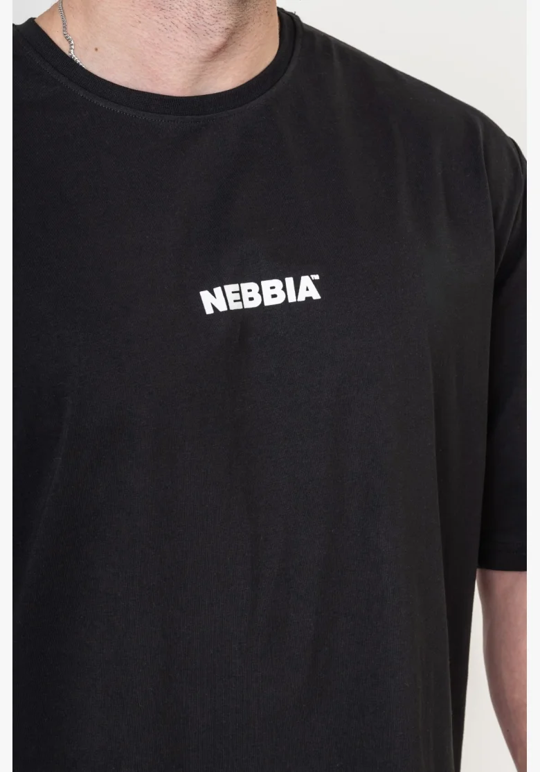 NEBBIA • NEBBIA GYM ESSENTIALS Oversized tričko černé • Nebshop.cz