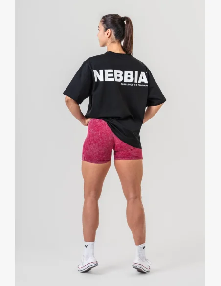 NEBBIA • NEBBIA GYM ESSENTIALS Oversized tričko černé • Nebshop.cz