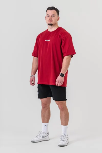 NEBBIA • NEBBIA GYM ESSENTIALS Oversized tričko červené • Nebshop.cz 2